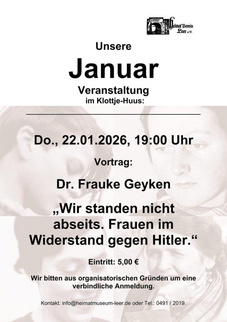 Plakat Vortrag Klottje-Huus